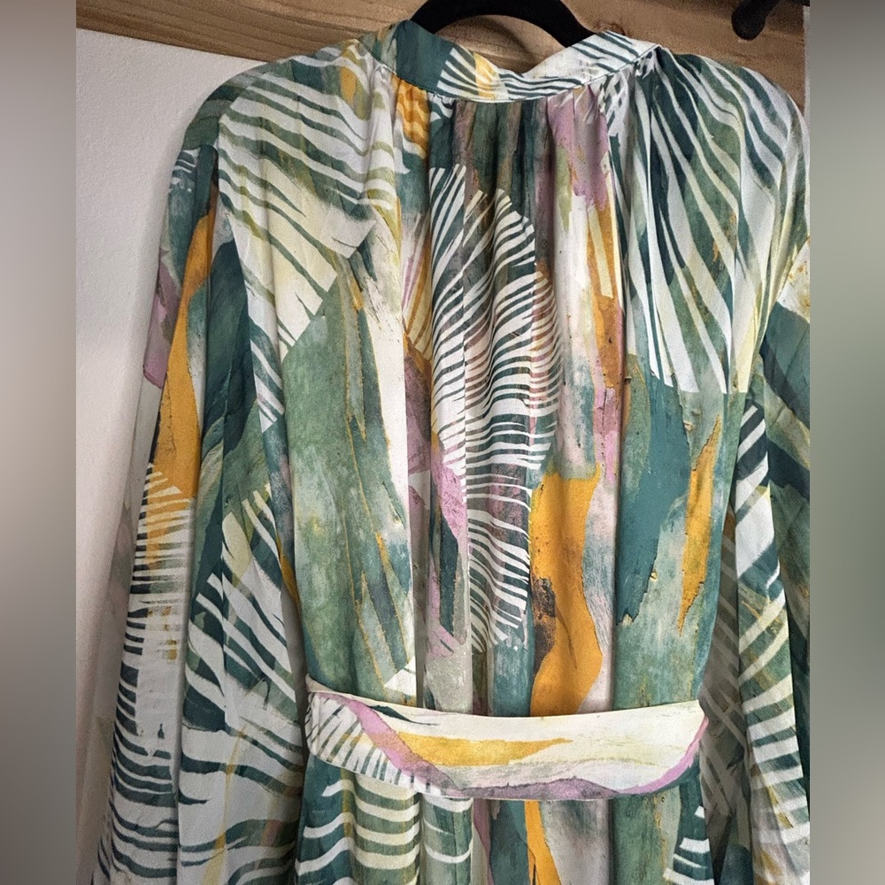 NWT Andrea Iyamah Sade Multicolor Cover-Up Maxi Dress - Picture 3 of 12
